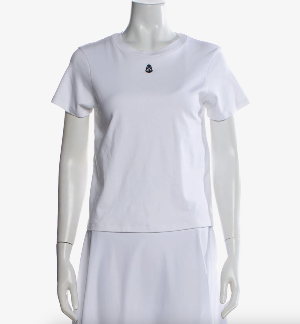 7010 - Alexander McQueen White Skull Tee T-Shirt Size 44